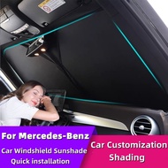 Car Windshield Sunshade for Mercedes-Benz W212 W213 GLA GLC GLB GLK GLE Accessories Car Interior Shading Plate Front Shading Sun Protection