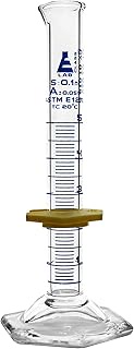 Measuring Cylinder, 5ml - Class A, ASTM - Blue, 0.1ml Graduations - Borosilicate Glass - Eisco Labs