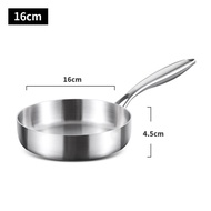 Konco 316 stainless steel pan 16/20cm Mini stir-fry pan small cooking pot for 1-2 persons Gas induction cooker fry woks