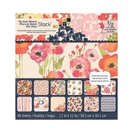 DCWV Sweet Blossoms Printed Cardstock Paper Stack 12"X 12"