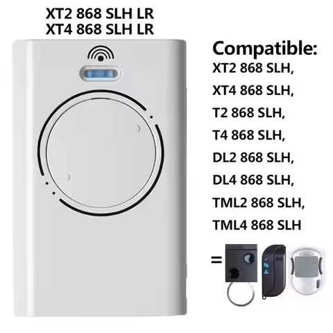868 XT2 SLH LR Garage Door Remote Control Compatible with 868Mhz Frequency XT2 XT4 868 SLH, XT2 XT4 