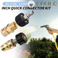 DANILO 2pcs Pressure Washer Adapter Set, M22 Swivel Quick Connection Quick Connect Kit, Connect 3/8'
