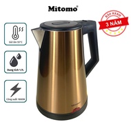 Mitomo ST-631 3-layer stainless steel electric kettle (1.7L), 55 degree Celsius electric kettle - Ge
