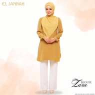 El Jannah Blouse Zara Gold Brown