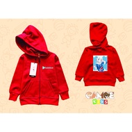 Gawr gura shark hololive children's zipper hoodie jacket