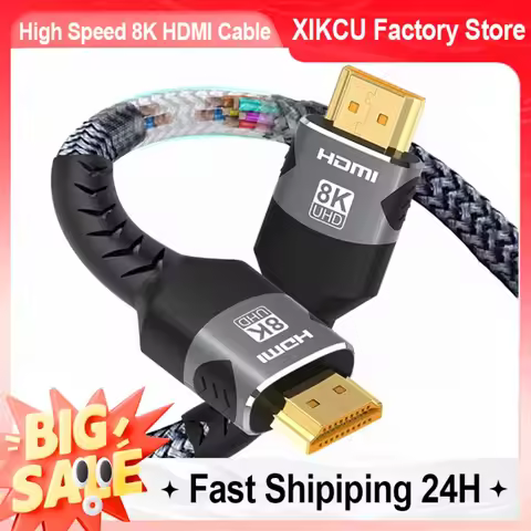 8K HDMI-Compatible Cable 4K@120Hz 8K@60Hz HDMI 2.1 Cable 48Gbps Adapter For RTX 3080 eARC HDR Video 