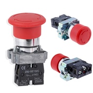 TOMBOL Button switch self reset Emergency Button 40mm Emergency Push Button Metal Push Button