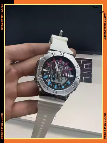 Sports Digital GM Unisex Watch World Time LED Dual Display Waterproof Multifunctional Oak Series