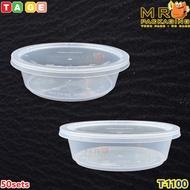 TAGE T-1100 Round Container & Lid ( 50sets± ) 750ml Disposable Plastic PP Food Box - TAGE T1100 T 11