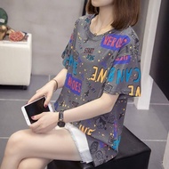 Women New Short Sleeve T-Shirt Women Summer Large Size 4XL Fashion Tie Dyed National casual Tshirt