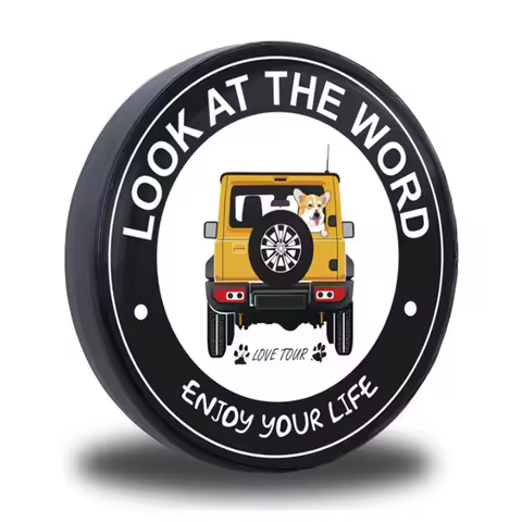 1 X Car Style Pu PVC Leather Spare Tire Cover For S-uzuki Jimny JB64 JB74 JB64W JB74W Back Wheel Cov