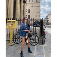 Elborn doris Autumn Winter New Style Design Sense All-Match Casual Style French Niche Denim Shirt Ja