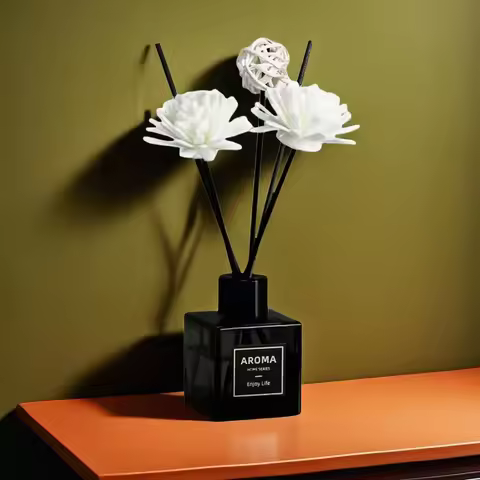 50ml Hilton Hotel Reed Diffuser Sets Jasmine Reed Diffuser Bottle with Plastic Flower Home Scents Ar