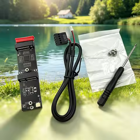 For M.2 Key-M NVMe to Dual M.2 Adapter Card for M2 2230 Key-E/Key-M NVMe SSD WiFi/Bluetooth-Compatib