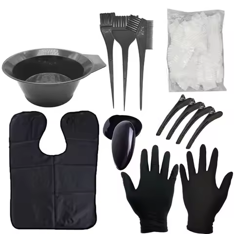Hair Dyeing Tools Set Home Salon Hair Dyeing Brush Hair Dyeing Cream Bowl Coloring Brush Comb Earcap
