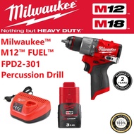 Milwaukee M12 FPD 2 -301 Fuel Percussion Drill Cordless Impact Drill M12 FPD2
