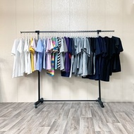 【拜爾家居】升級款單桿伸縮曬衣架 二入組