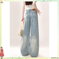 Love American Style Straight Overall Jeans Women Summer 2024 New Style Thin High Waist Wide Leg Loos