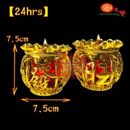 YMS 招财元宝双金龙水晶蜡烛（无化学添加 安全）水晶蜡烛 水晶烛 新年蜡烛 拜神蜡烛 贺年蜡烛 Yuan Bao Double Golden Dragon Crystal Candle 1 Pair