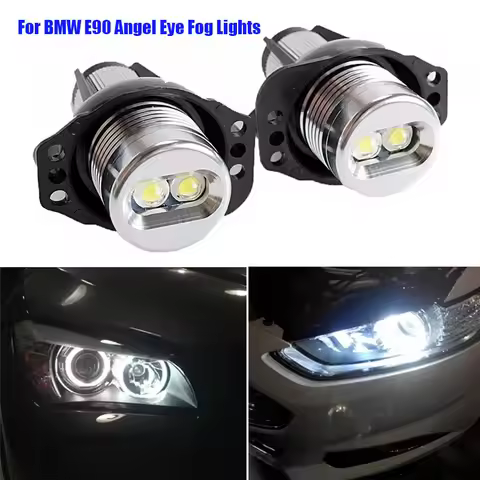 12W LED Car Halo Rings Angel Eyes Bulbs White 6000K For BMW 3 series E90 E91 Pre-facelift 2005 2006 