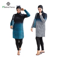 Motive Force M-6XL baju renang muslimah 3 Pieces Set Women Muslimah Swimming Suit Burkini Badpak Plus Size