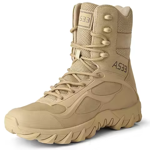Lightweight Desert Tactical Boots Men Outdoor Boots Jungle Combat Boots Shoes Non-slip Wear Resistan