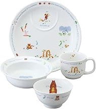 Narumi 40433-33139 Children's Dinnerware Set, Eat with Everyone, 4-Piece Set, Easy to Scoop, Baby Sh