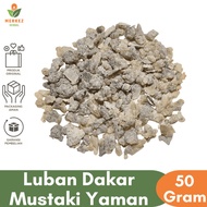 kemenyan dupa bukhur buhur luban dakar mustaki putih arab asli yaman - 50 gram (klip)