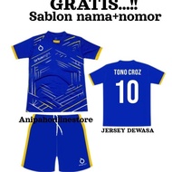 Free Sablon Nama Nomor Punggung Jersey Dewasa/ Baju Futsal Pria Wanita