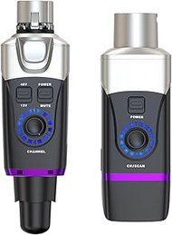 Xvive U35C XLR Plug-on Wireless System for Condenser Microphones with 48V/12V Phantom Power (5.8 GHz