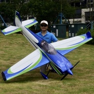 SKYWING LASER BLUE AND WHITE 73INCH DLE 35CC RA 3D RC PLANE GAS