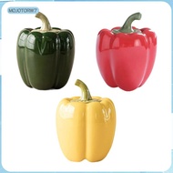 [mojotorw7] Pepper Shaped Ceramic Tea Jar Airtight Storage Canister Multi Function Kitchen Organizer