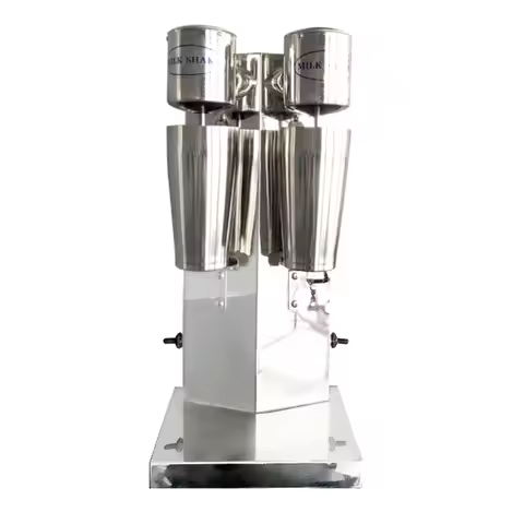 Stainless steel double head milkshake machine commercial home 110V blender milk tea blender cocktail