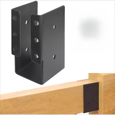 2x4 Outdoor Concealed Joist Hanger, Q235B Steel Powder Coated Flange Bracket for Beam Swing Handrail
