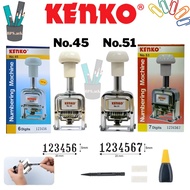 KENKO Original 6-Digit Stamp MachineKenko 7-Digit Automatic Numbering/ No. 45/ No. 51