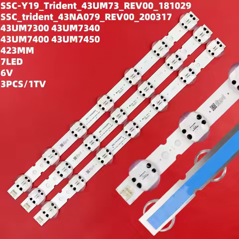 New 3pcs LED SSC LGIT Y19 43UM73 EAV64692201 43UM73 REV08 AGM76872401 HC430DQG SLXL1 A14X SLXL2 SLXL