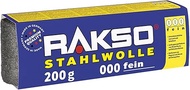 RAKSO Steel Wool Fine 000 | 200 g, 1 Banderole, Intermediate Sanding of Varnish, Shellac, Polished C