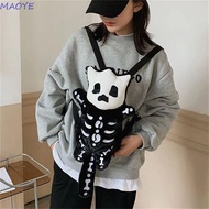MAOYE Skull Plush Backpack Female Cute Shoulder Bag Furry Bag Skull Shape Bag Winter Furry Bag