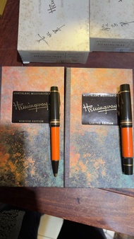 絕版正品 極具收藏價值 萬寶龍  MONTBLANC 1992 文學家 Hemingway 海明威 18k金鋼筆/圓珠筆Montblanc Writers Edition Ernest Hemingw