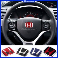 Sticker พวงมาลัยสติกเกอร์สำหรับ Honda Civic Accord CRV HRV Fit Jazz City Odyssey Jade Vezel อัตโนมัติป้ายสัญลักษณ์ตกแต่ง