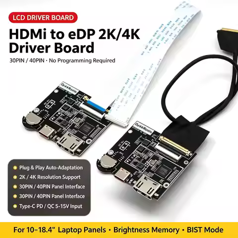 DYKB HDMI TO EDP LCD Driver Board 2K 4K 30/40PIN 10-18.4 inch 1920X1080 60HZ 120HZ Display Screen Pr