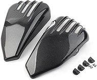 Yurefax Motorcycle Left Right Battery Side Covers, Side Battery Fairing Covers Carbon Fiber Pattern,