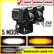 MATA D2 SQL 2-eye yellow and white laser spotlight