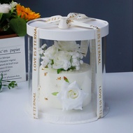 Transparent Round Cake Box 4 6 Inch 8 Inch 10 Inch Single-layer Double-layer High Birthday Cake Pack