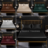 Bedsheet 3in1 Super Sports Satin Bedsheet with Pillowcase Set Bedsheet Fully Garterized Bedsheet Set