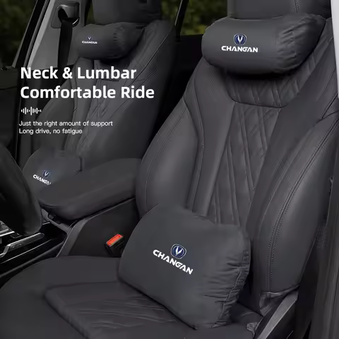 Car Headrest Support Cushion Suede Lumbar Pillow Accessories For Changan UNI-K F70 UNI-T CS35 CX70 C