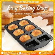 8 Cavity Mini Loaf Pan Non-stick Bread Pan Carbon Steel Brownie Pan Versatile Small Bread Loaf Pan