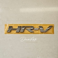 Black Chrome Logo Emblem with HRV 2015 - 2022 Writing