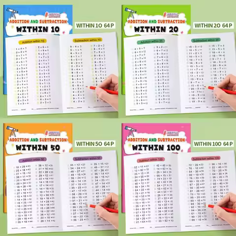 Within 10-100 Arithmetic Exercise Book Early Education Learning Tools Math Training Book 64 Pages Ma