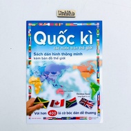 Book of National Flags of countries around the world - Smart sticker book with world map - Tan Viet